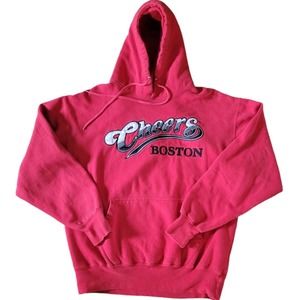 Red CHEERS In Boston Hoodie Womens MEDIUM
